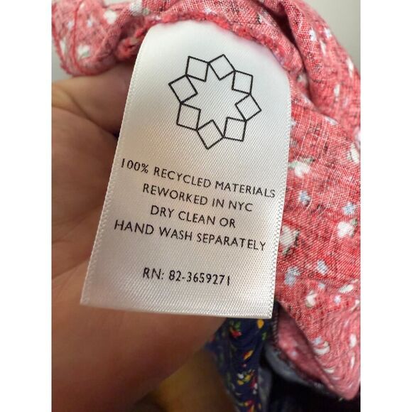 Rentrayage Designer ONE OF A KIND Floral Tiered Cotton Skirt Sz. XS - Picture 5 of 5